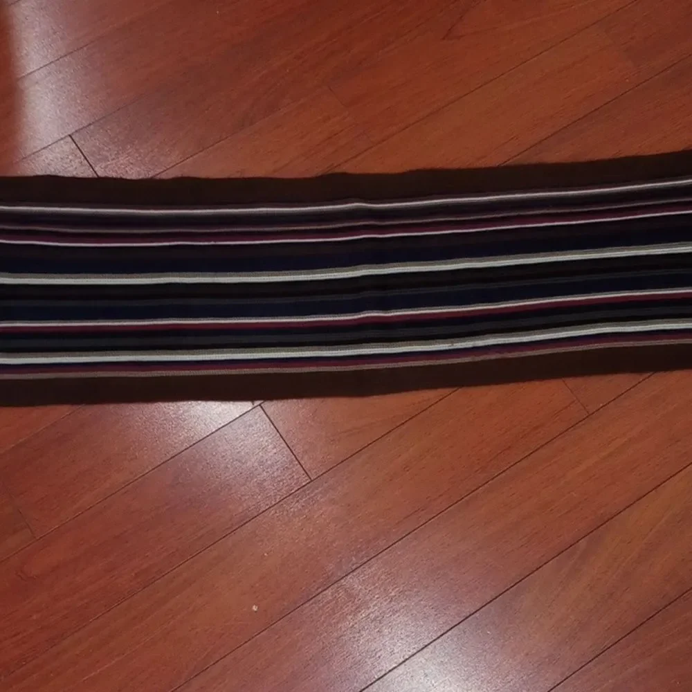 Pierre Cardin Acrylic Striped Fringed Scarf, OS, Unisex